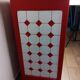 Meuble de métier , buffet parisien en tôle émaillé rouge et blanc