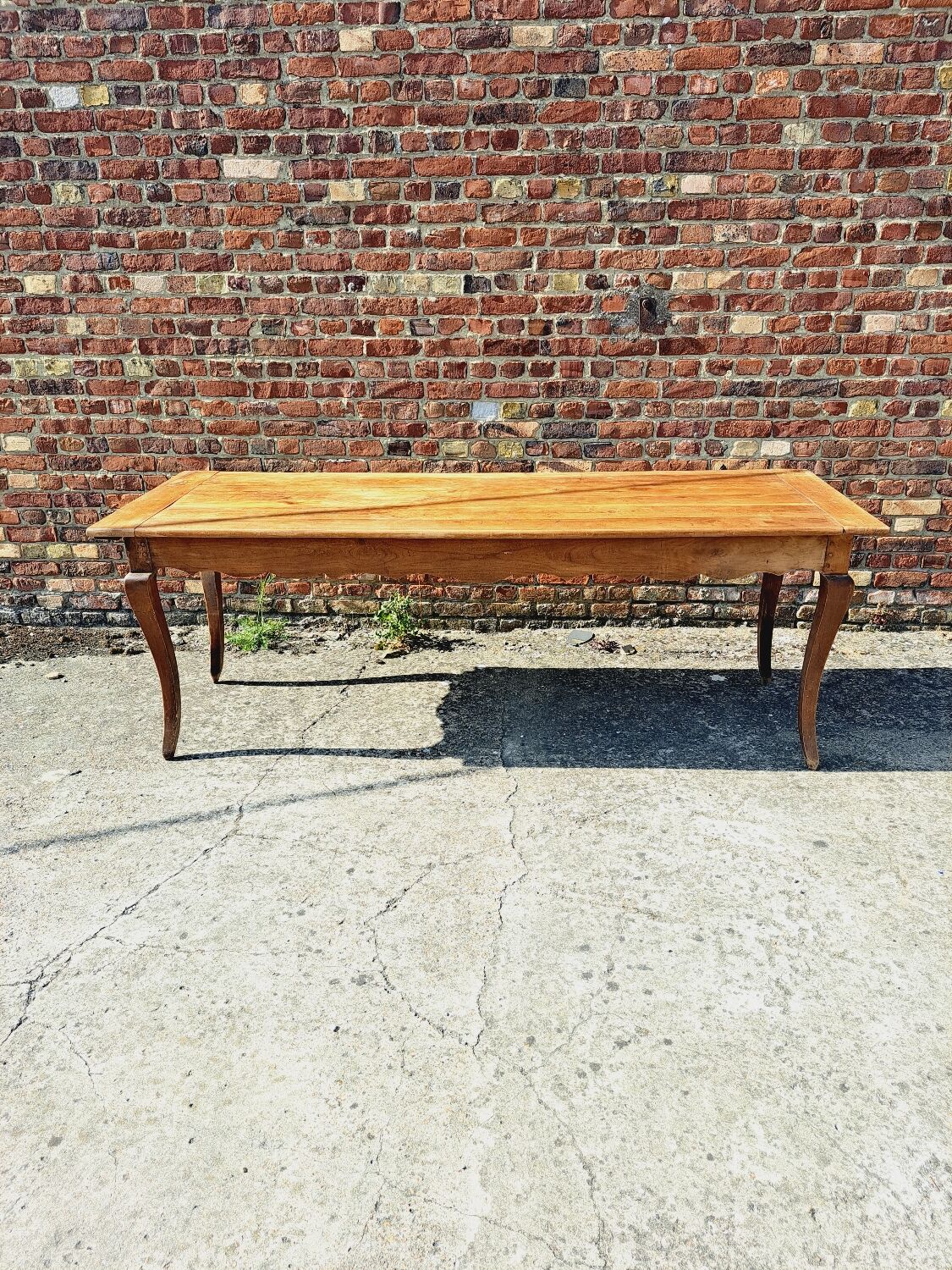 Farmhouse table with drawer and extension