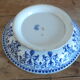 Old hollow cup on pedestal Gien decoration Rouen monogrammed