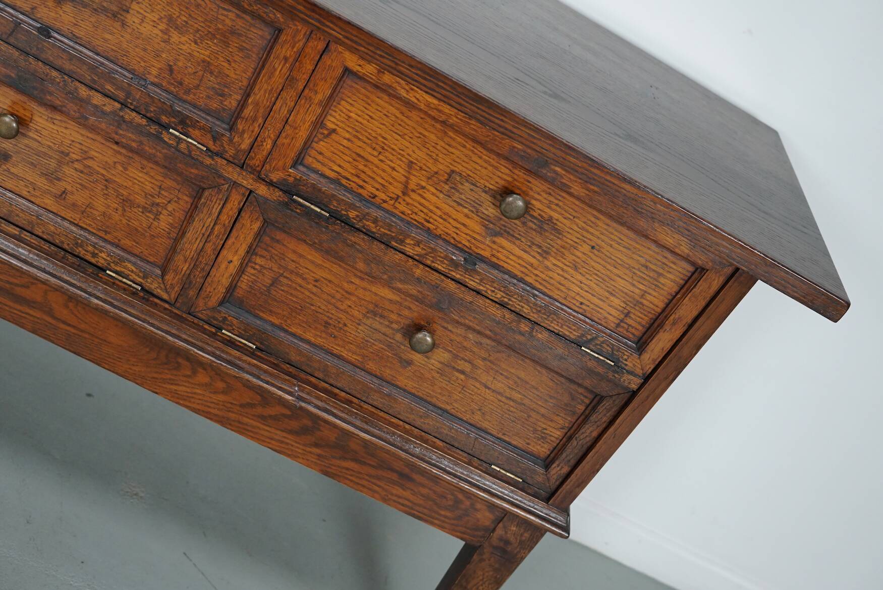 Antique French Oak Apothecary / Filing Cabinet Folding Doors, Early 20th Ce