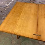 Vintage table oak feet compass