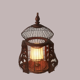 Antique wooden birdcage table lamp light bird home vintage