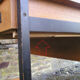 Wood and metal desk from the 60s/70s