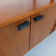 Vintage Italian double modular shelf bookcase in teak and metal