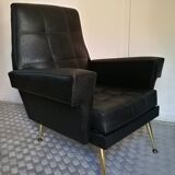 Pair of vintage leather armchairs
