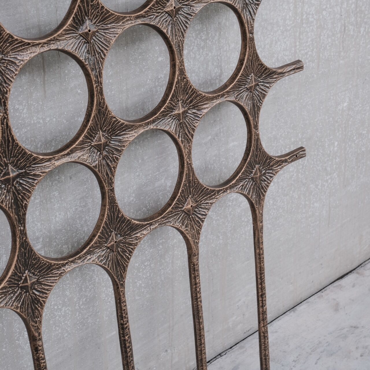 Brutalist metal mid-century wall hanging or decorative artwork (no.2)