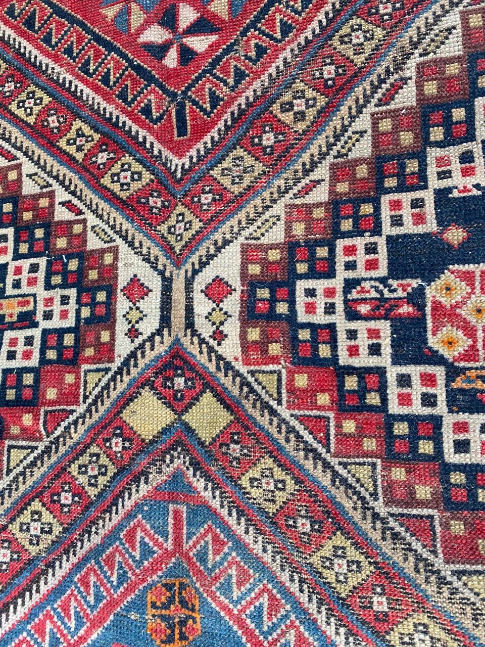 Antique carpet chirwan daghistan handmade 177x350 cm