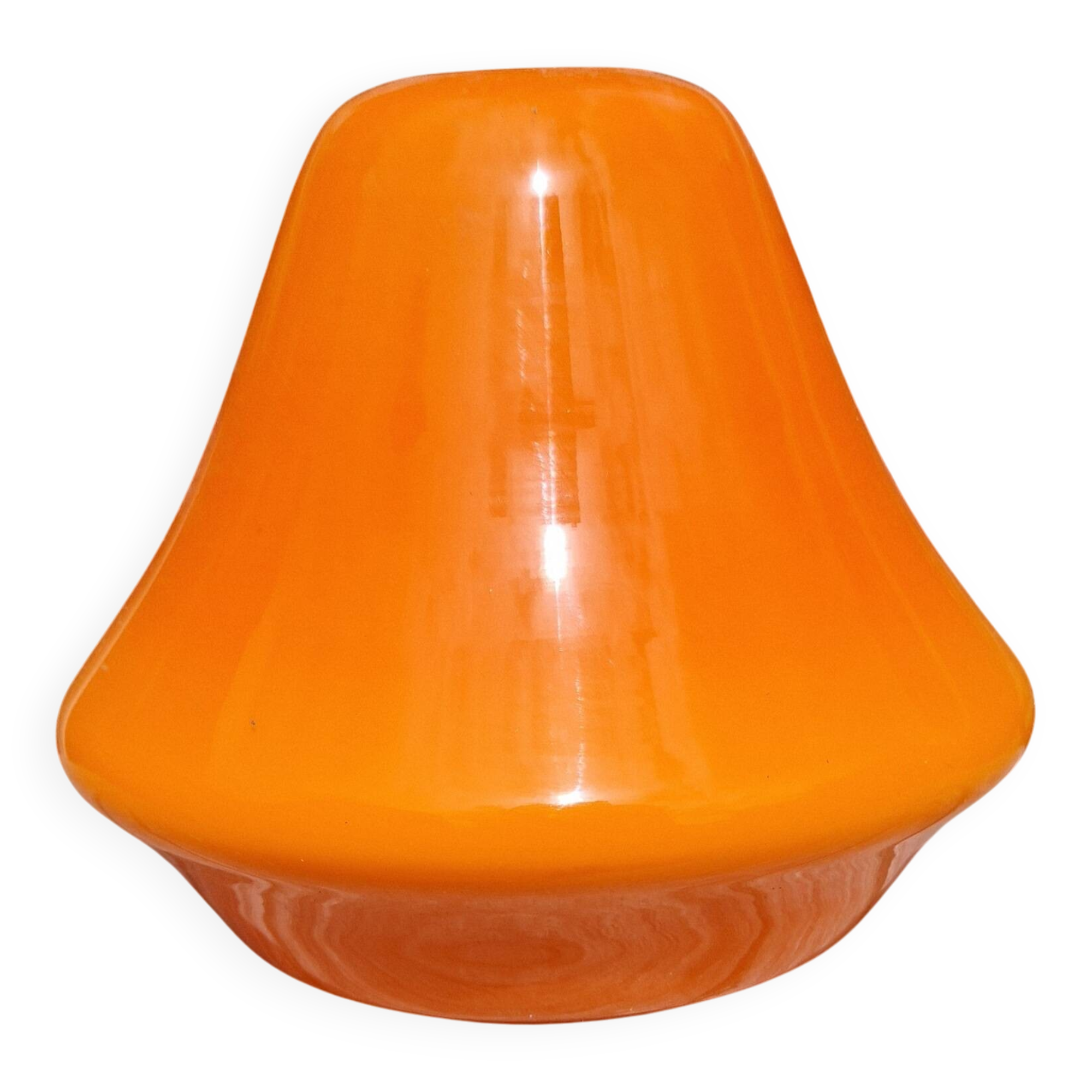 Vintage orange glass lampshade