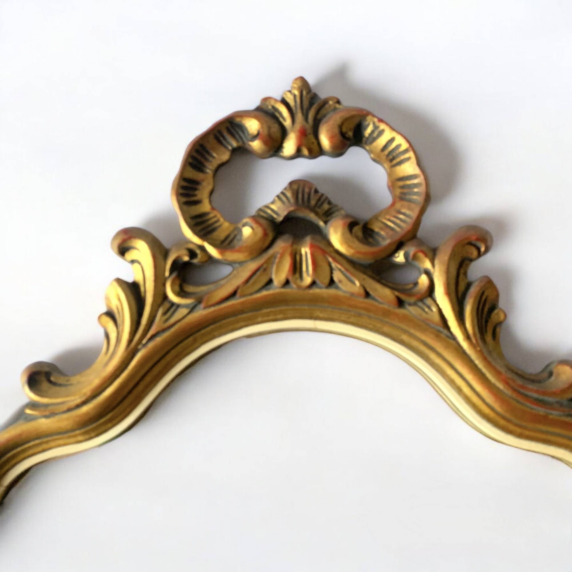 Antique carved gilded wooden mirror - 44 x 82 cm