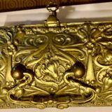 Jewelry chest with its bronze key, Renaissance style, 19th century fleur-de-lis decoration