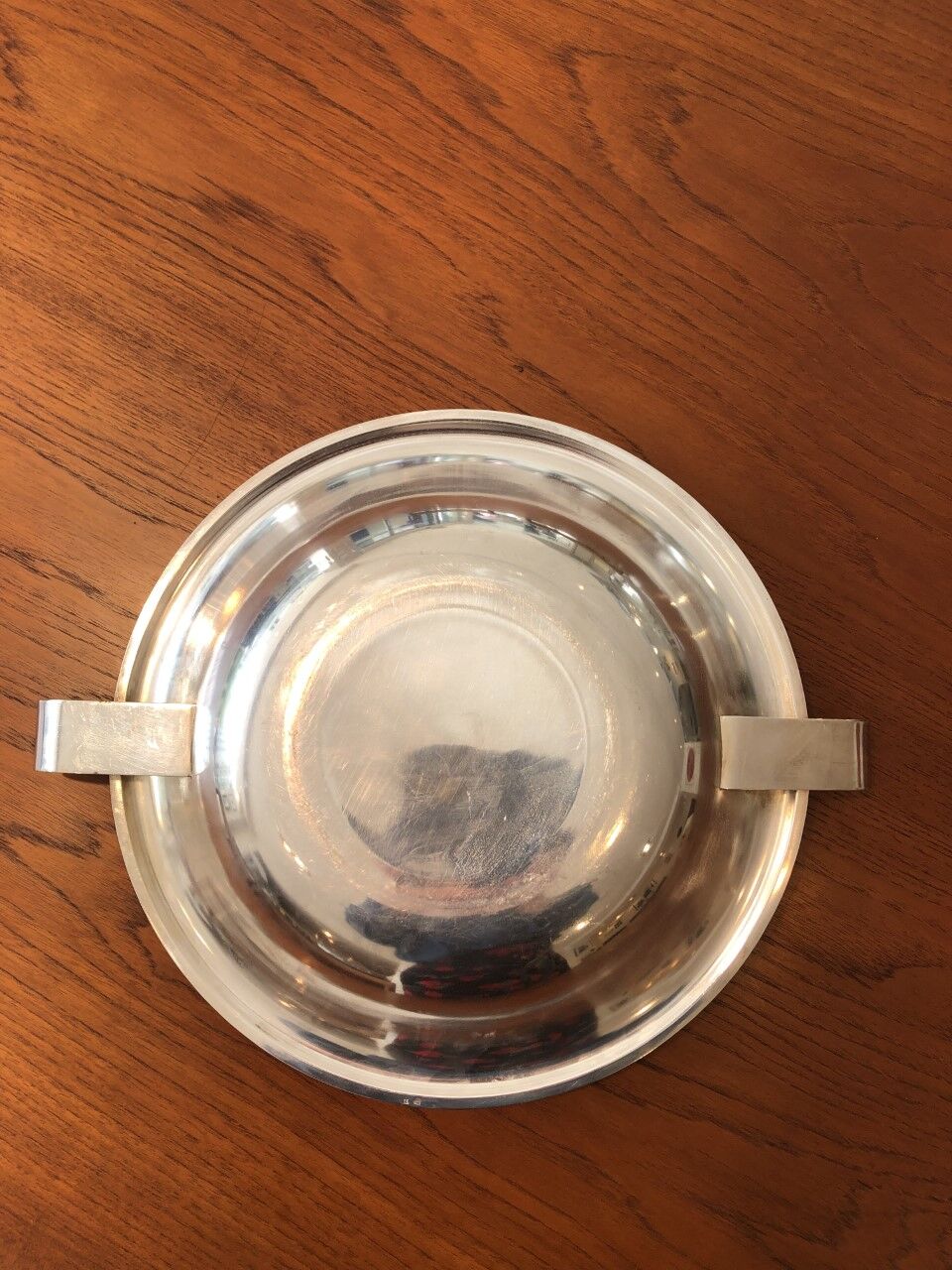 Silver metal dish