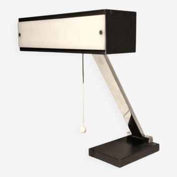 Lampe de table ajustable en metal & plexiglas kaiser, 1960s