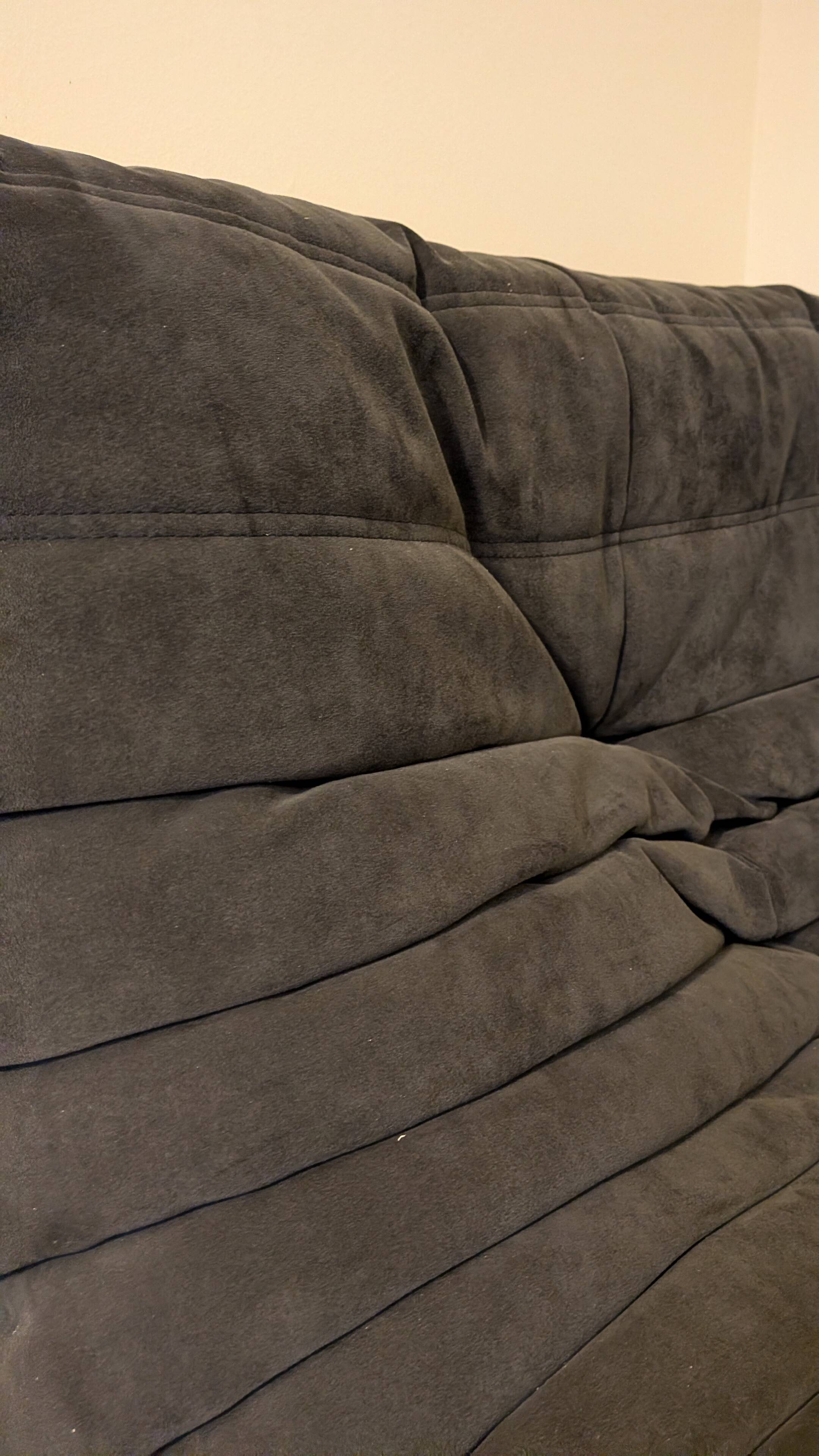 Togo corner sofa Ligne Roset – anthracite Alcantara