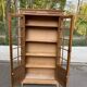 Parisian Art Deco display cabinet from 1950, renovated in raw solid oak, 101cm.