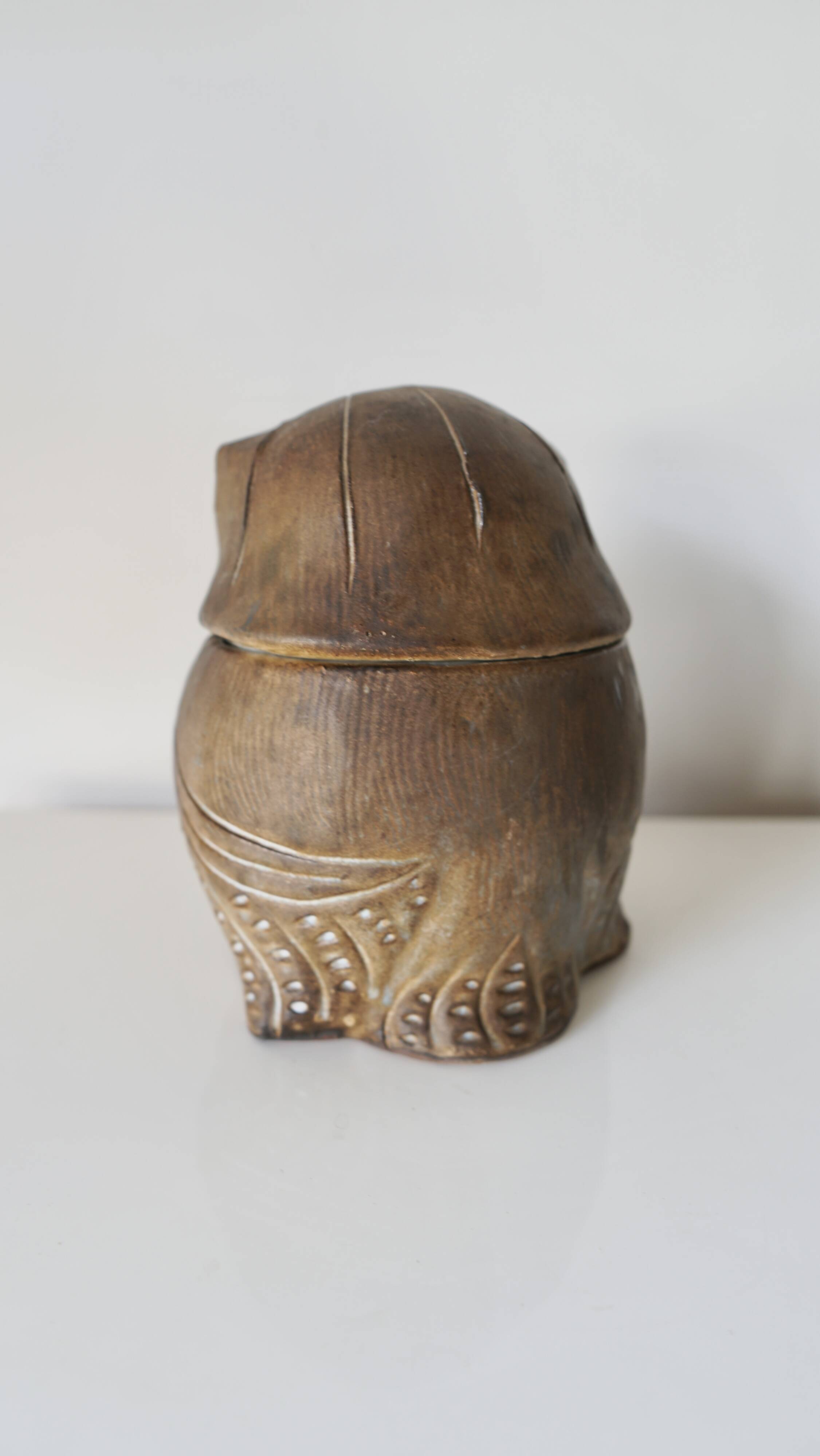 Ceramic owl sculpture - signed Agnès Escala - France, 1960s