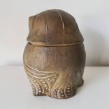 Ceramic owl sculpture - signed Agnès Escala - France, 1960s