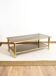 Golden brass coffee table