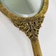 Face a main miroir de vanité bronze doré empire 9x26cm