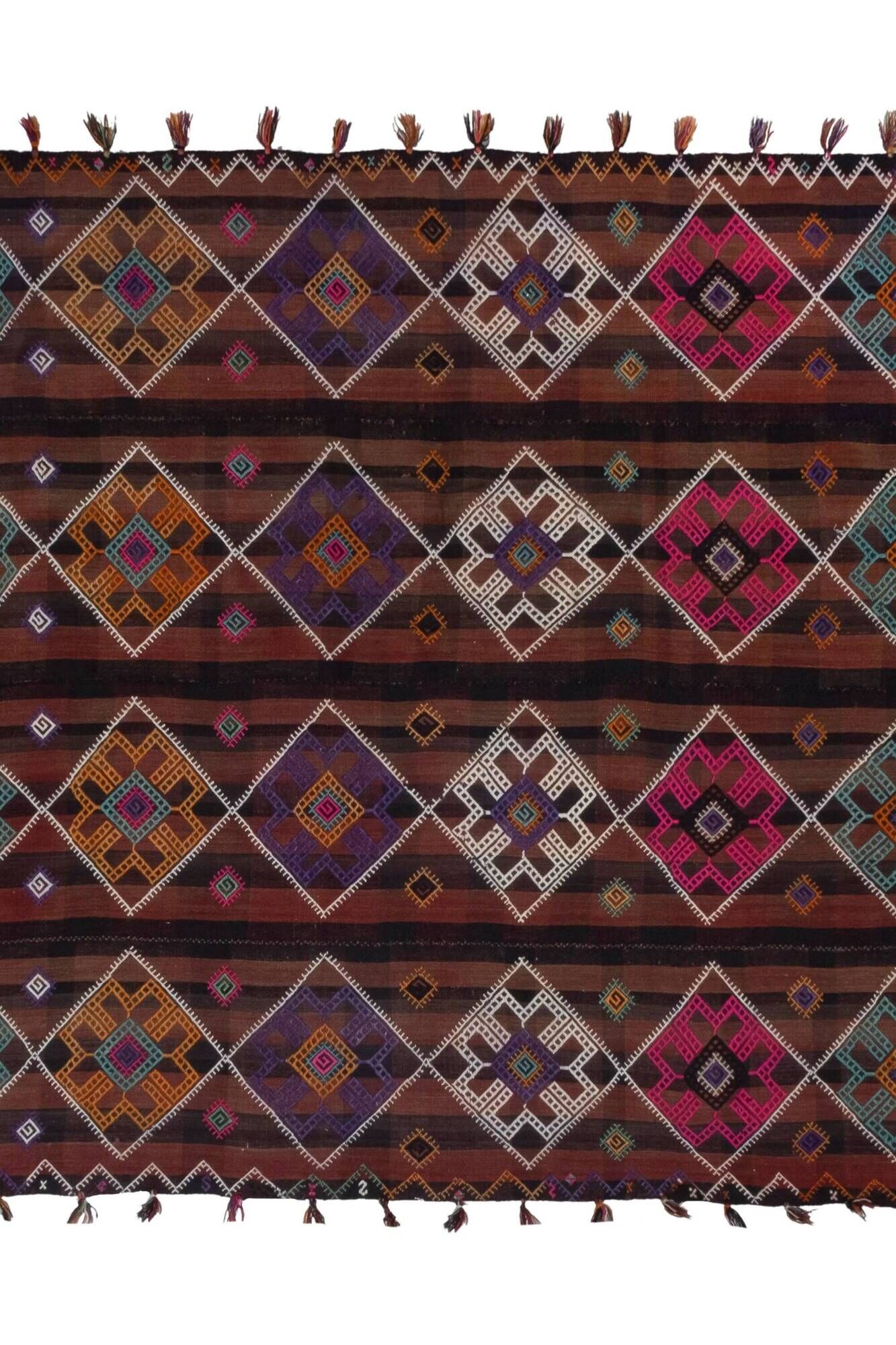 Vintage Turkish kilim, handwoven, 162x323 cm.