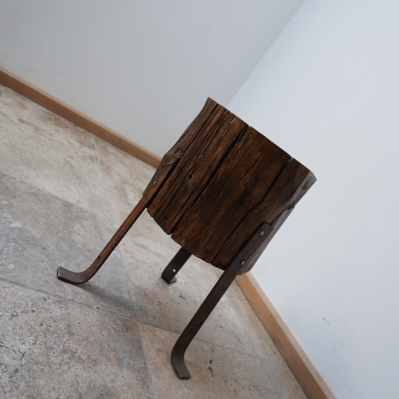 Mid-Century English Stump Side Table