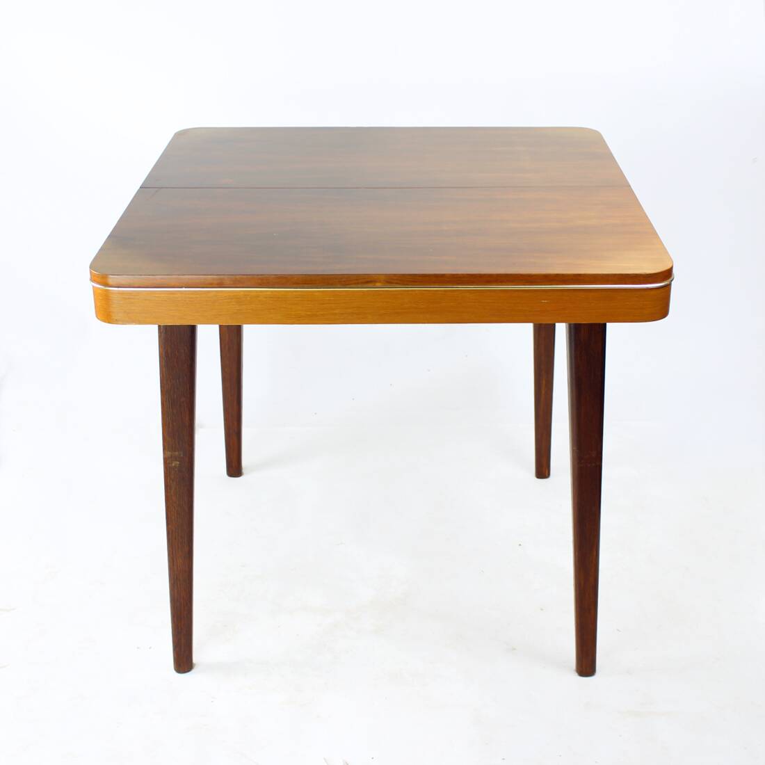 Extendable Square Dining Table In Walnut By Jitona, Czechoslovakia 1968