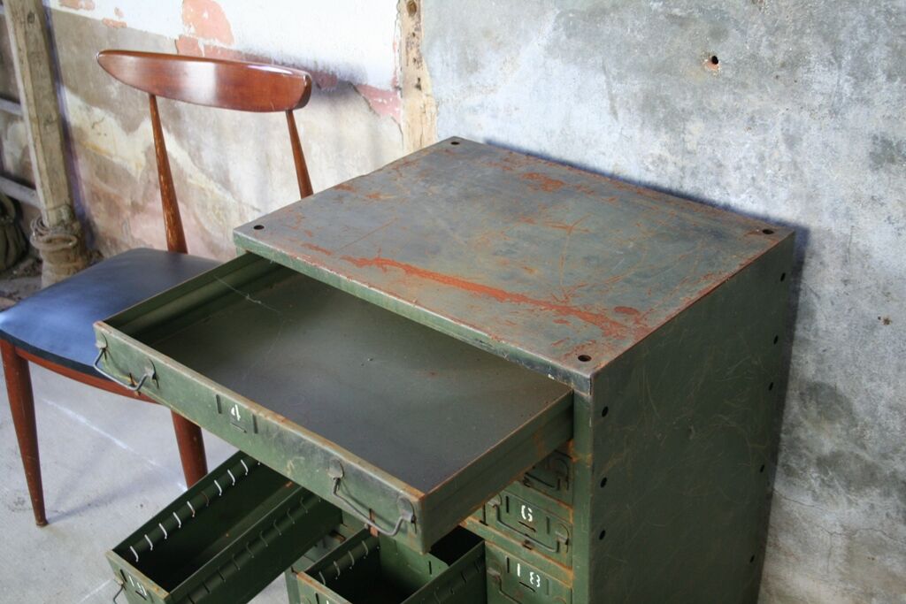 Furniture industrial metal business of army locker drawers 19 50