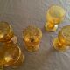 Amber bubble foot glasses