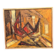 Original Swedish Oil on Panel – “Komposition” by Kenneth Larsson – Signed