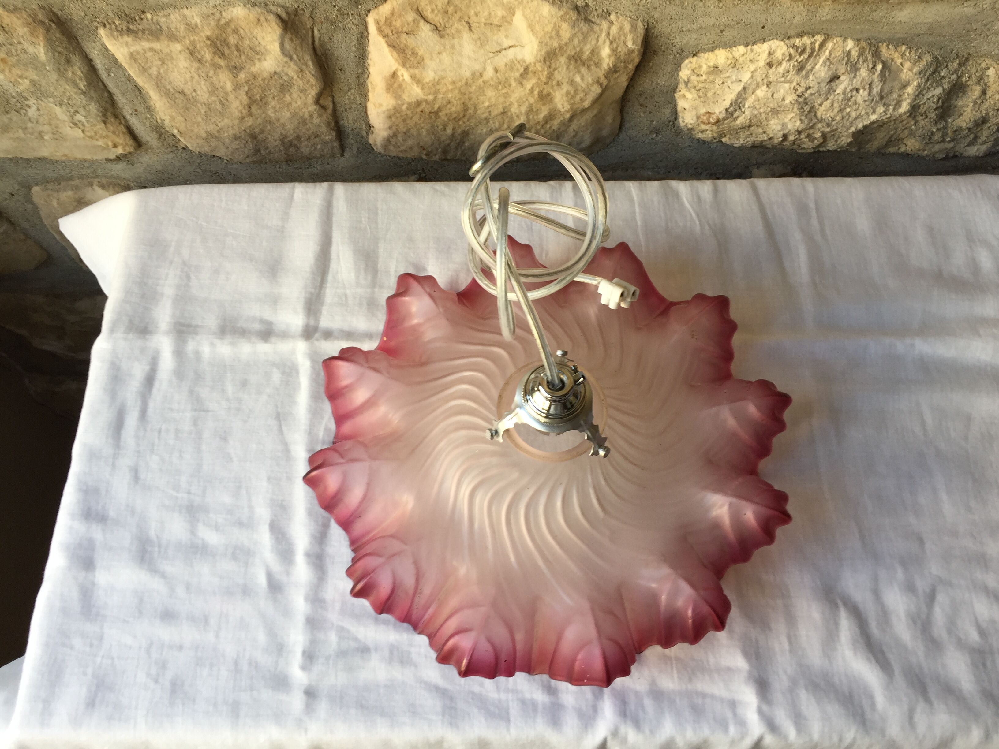 Hanging lamp, former rose lampshade