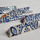 Set of 5 old enameled ceramic knife holders, Moroccan craftsmanship, 9.5 cm