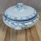 Soupière vintage Palissy England bleu & blanc