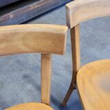 Pair of bistro chairs signed Baumann 1950