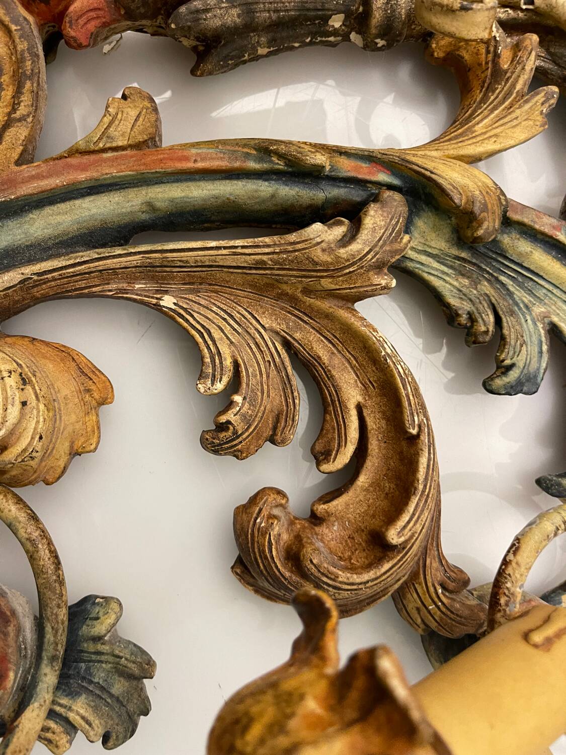 Large Italian Wooden Sconces 1950’s
