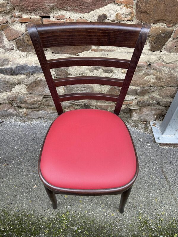 Set de 6 Chaises bistrot Brasserie bentwood bistrot chair shabby chic baumann Thonet simili cuir