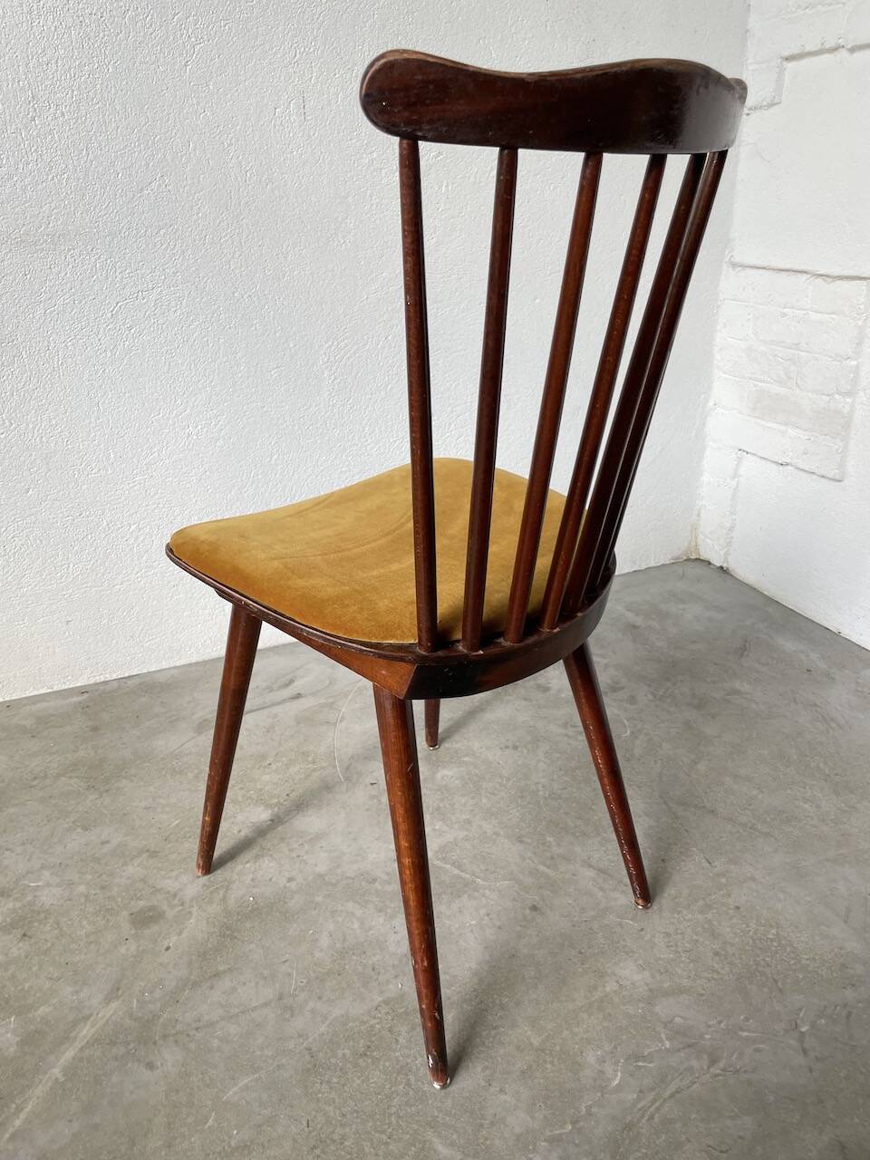 Baumann “Minuet” chair with yellow seat