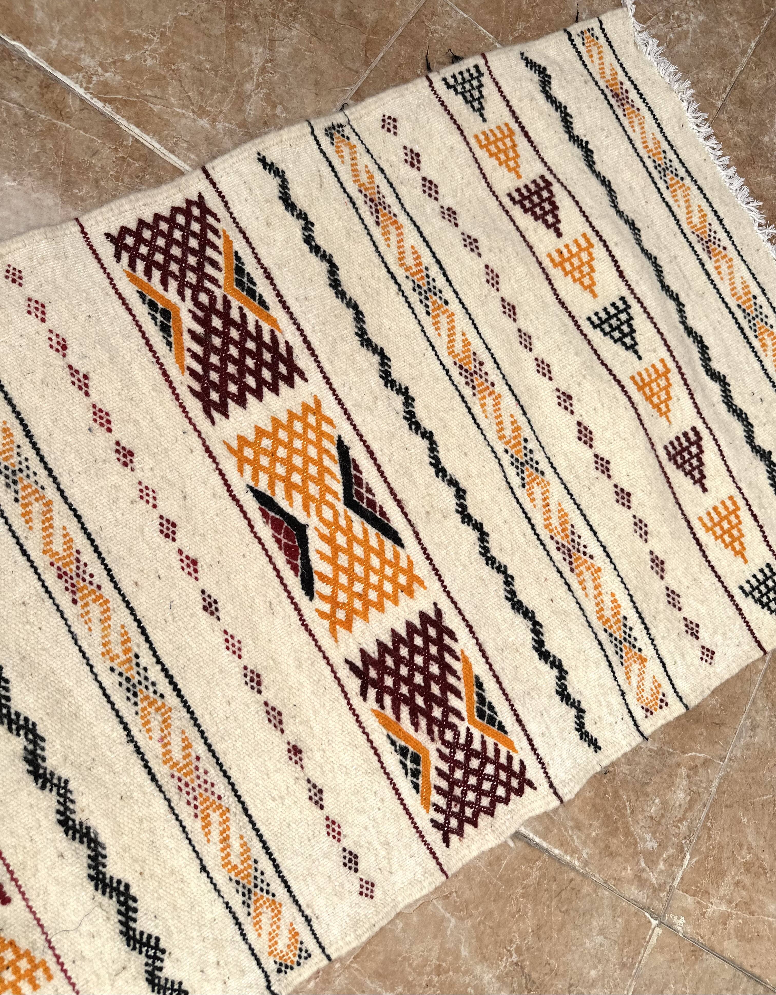 Unique and medium sized Berber rug, gray rug, Moroccan kilim.