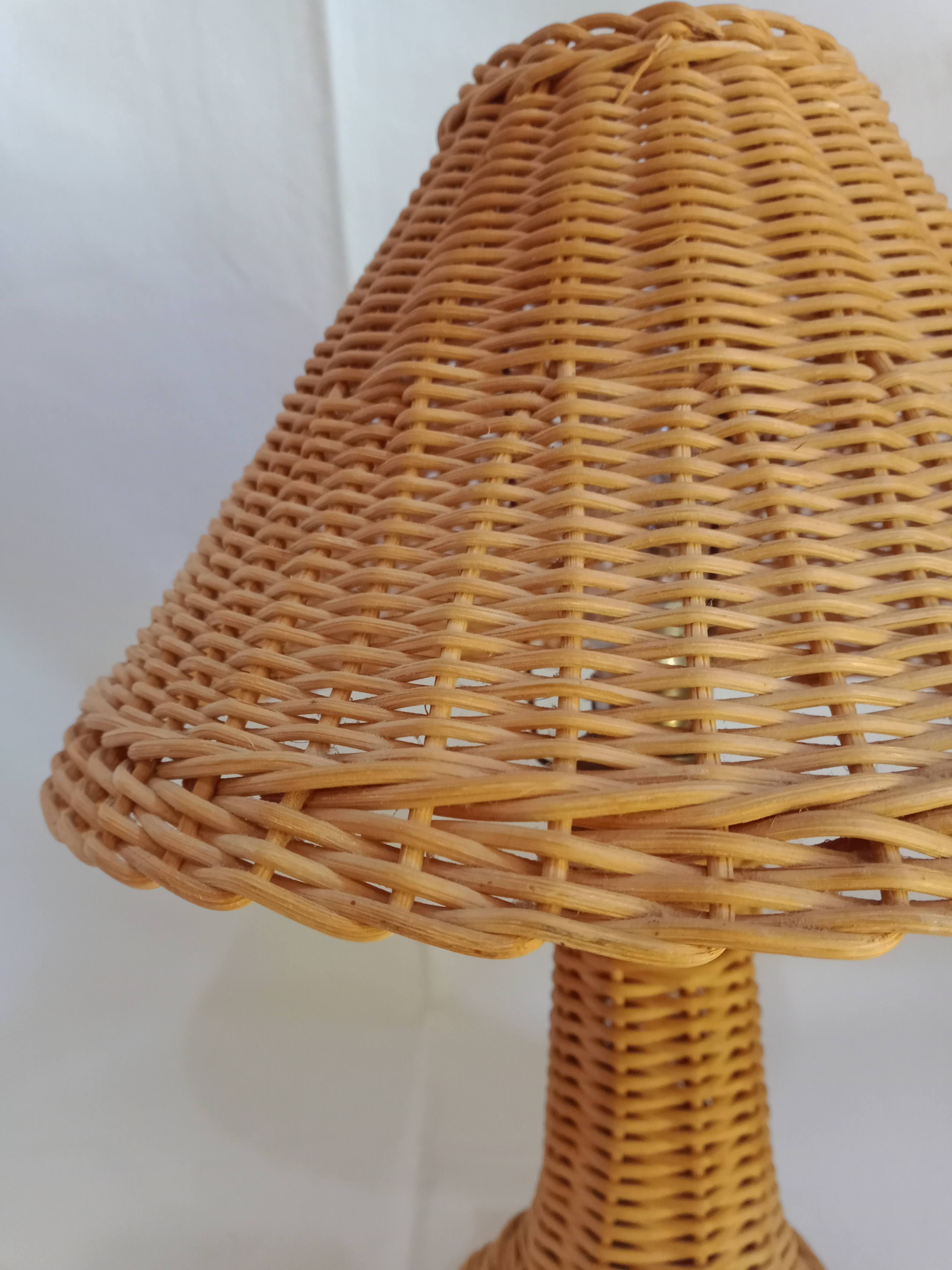 Vintage rattan lamp to install