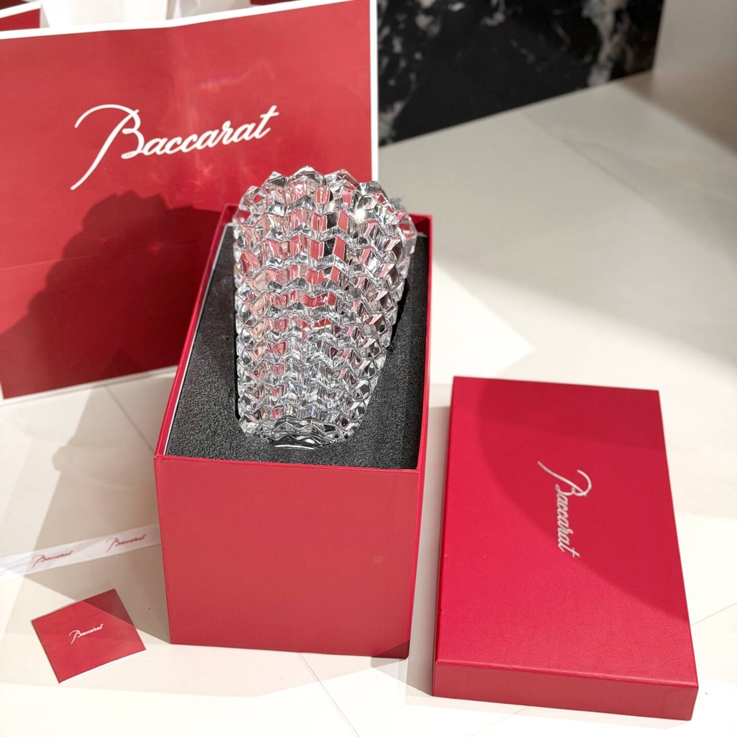 Baccarat Crystal Zig Zag Vase (25cm)