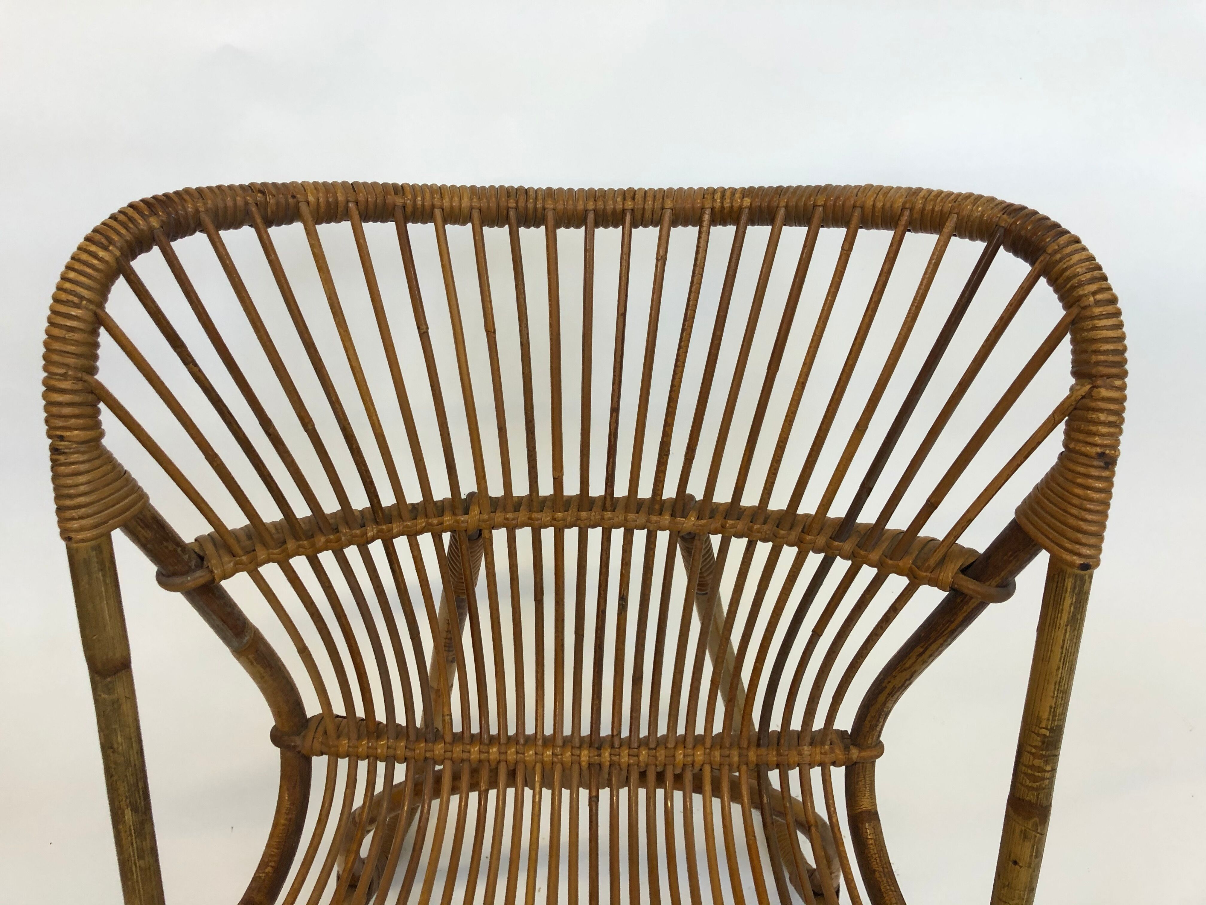 Rohe Noordwolde rattan chair, 1960, Netherlands