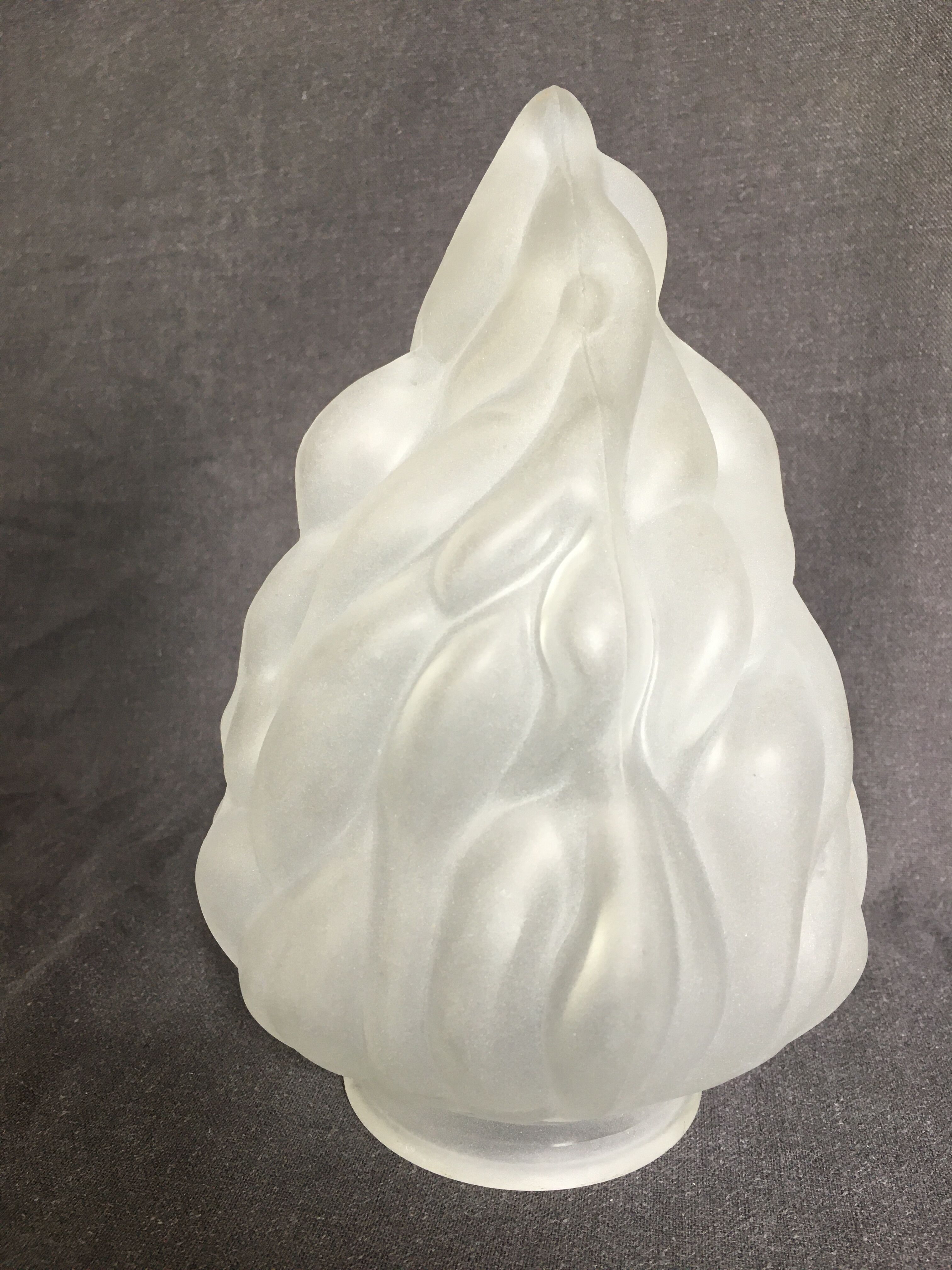 Frosted glass flame lampshade