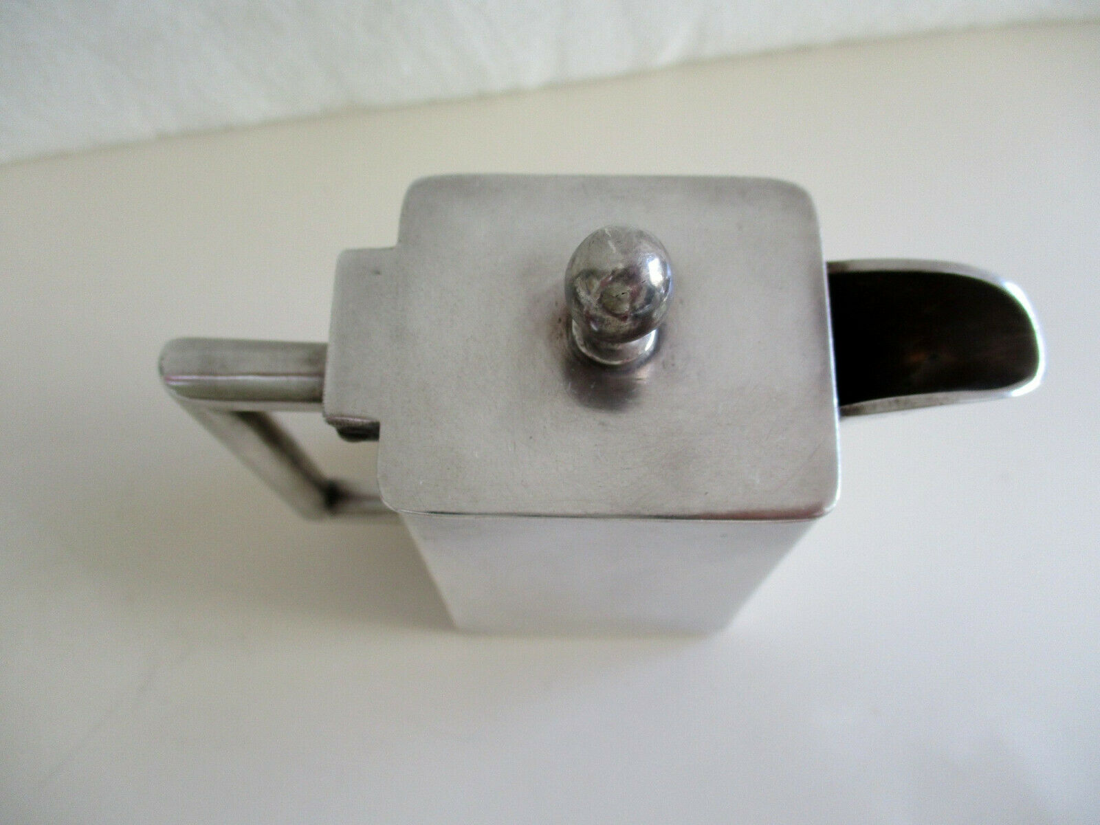 Silver metal coffee maker by B.Bohrmann for Hof Baden-Baden Frankfurt