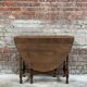 Antique Oak Oval Drop-Leaf Table with Barley Twist Legs – Gateleg Tabl