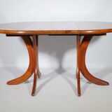 Danish Design Solid Teak Dining Table by Arrebo Möbler, 1960s