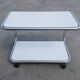 Tubular side table with 2 levels in Bauhaus style, tubular steel, 1970s.