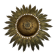 Large wall sconce "Sol" in gilded wrought iron – Spain, 1950s