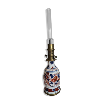 Lampe à pétrole en porcelaine Imari