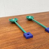 Postmodern Italian salad cutlery from the Euclid series by Michael Graves for Alessi, 1980s, set of 2.