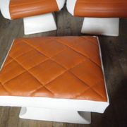 rare vintage bucket seat and footrest set