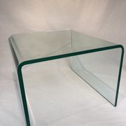 Ensemble 2 tables gigognes en verre 1980