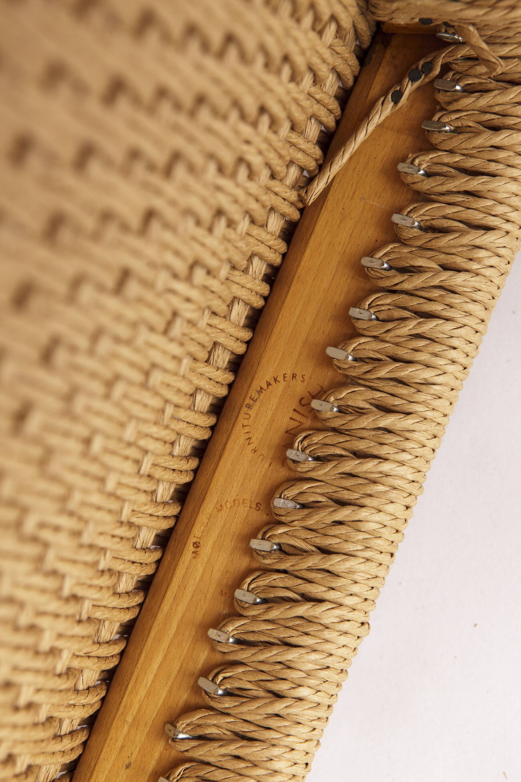 Niels Otto Møller Model 55 Armchair – Danish Teak Dining Chair Paper cord